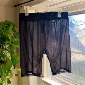 UO out from under sheer mesh biker shorts
